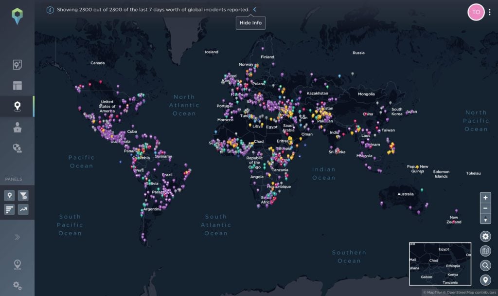 Intelligence fusion incidents map