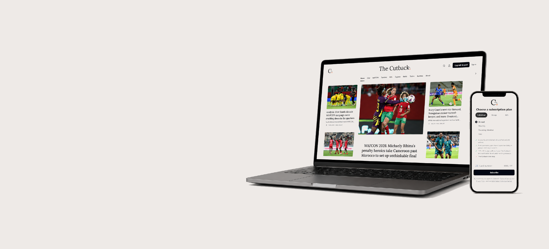 The Cut back header.