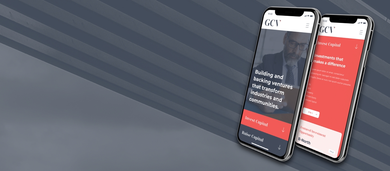 Growth Capital Ventures webpage display on smartphone